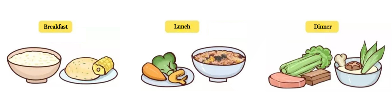 three meals a day